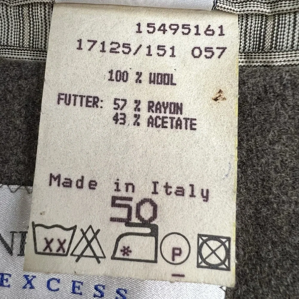 Vintage‎ Rene Lezard Ventless Blazer Sport Coat Mens 40R Wool Tan Jersey Flannel